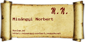 Misángyi Norbert névjegykártya