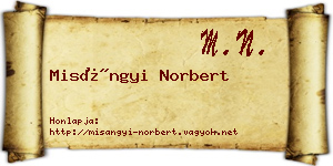 Misángyi Norbert névjegykártya