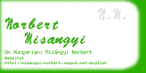 norbert misangyi business card