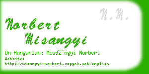 norbert misangyi business card